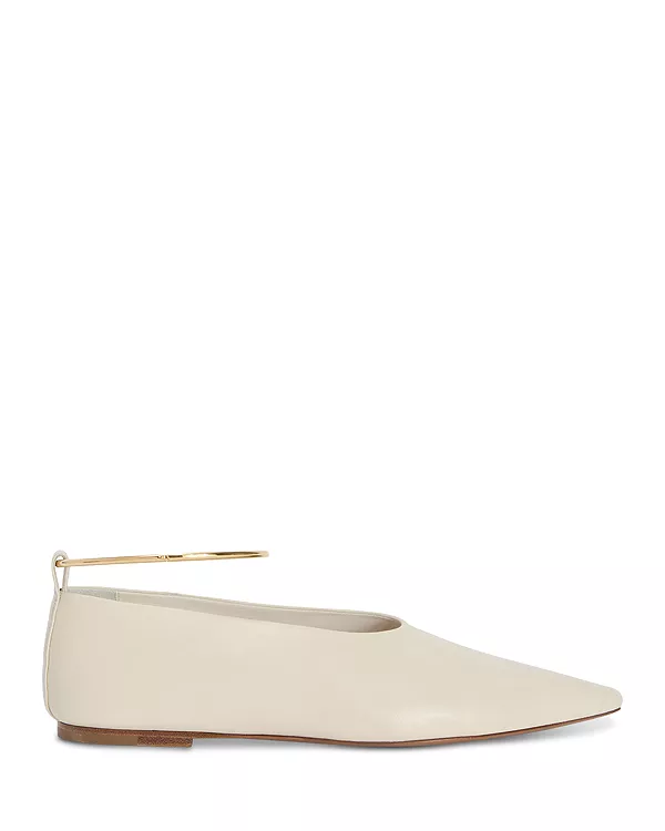 Женские балетки с кольцами Jil Sander, белый