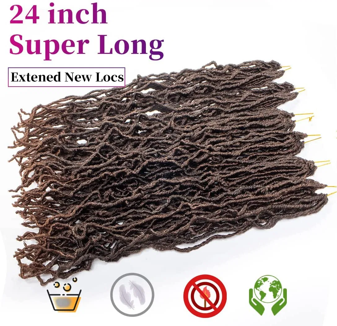 Искусственные дреды Nu Faux Locs 24 дюйма Alaleibaby, T30# — фото 3