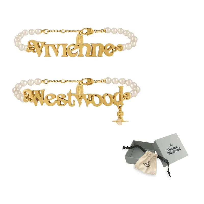 

Vivienne Westwood Латунный браслет, 1 пара Women's Gold