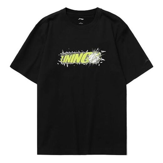 

Футболка свободный крой с рисунком кольца Li-Ning, черный