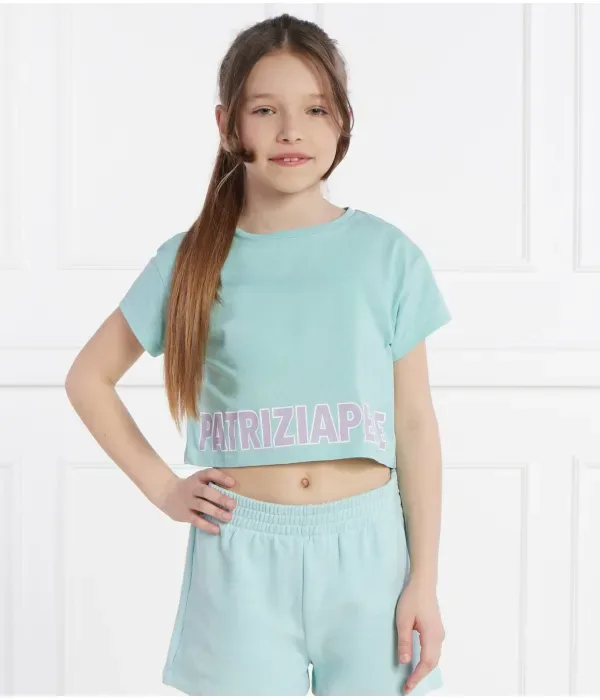 Футболка MAGLIA cropped fit Patrizia Pepe, мятный — фото 3