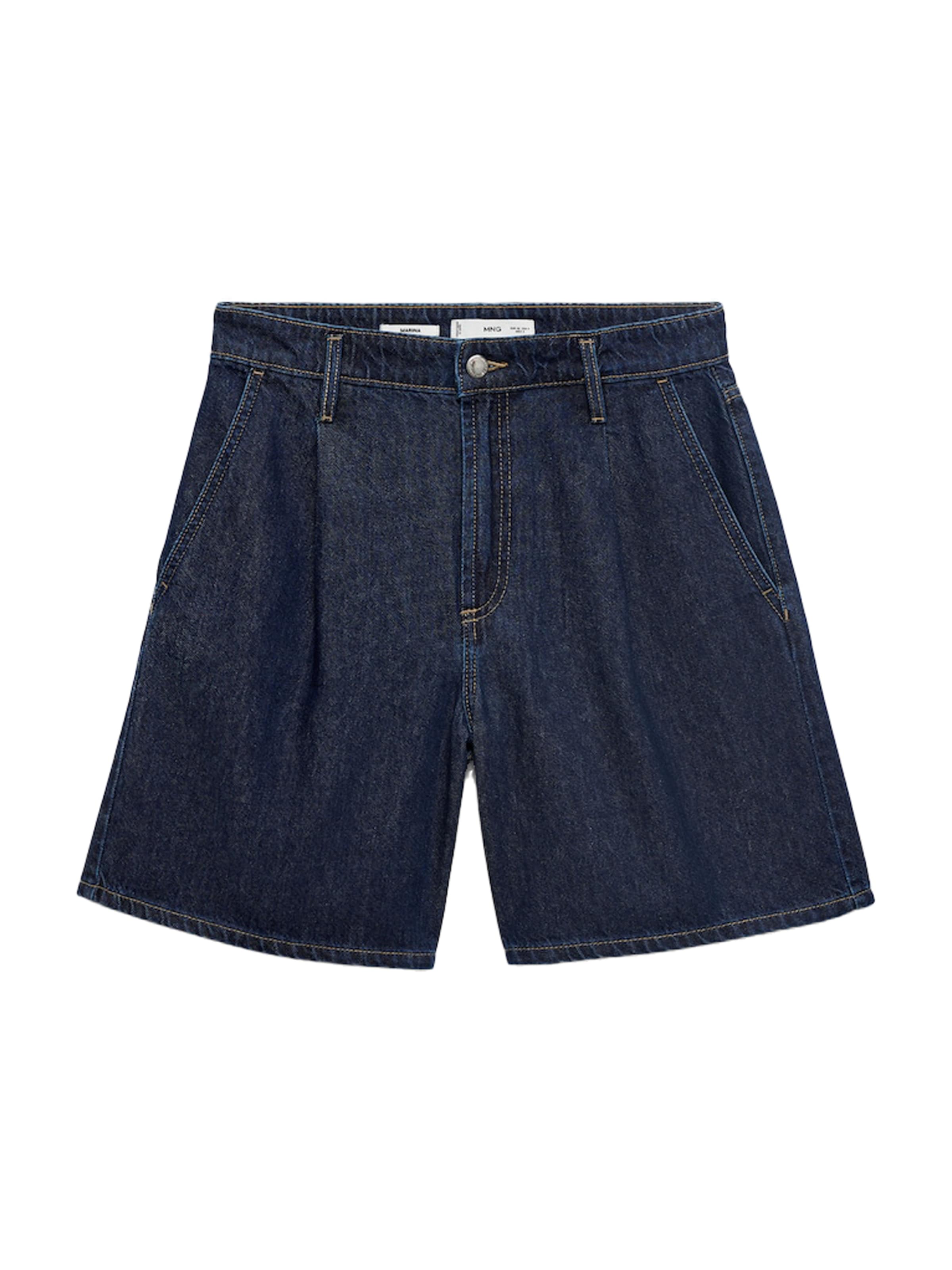 

MANGO Джинсы свободного кроя 'MARINA' с плиссировкой в темно-синем цвете