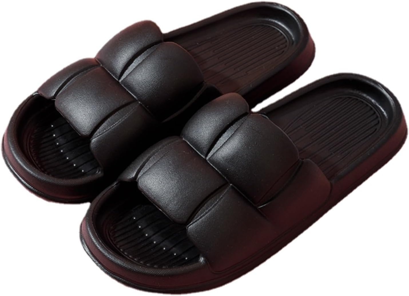 

Тапочки-подушечки для женщин и мужчин, шлепанцы, сандалии для душа, шлепанцы Cloud Slides с толстой подошвой Srdmuph, черный