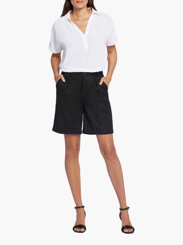 

Свободные шорты из льняной смеси NYDJ, Black