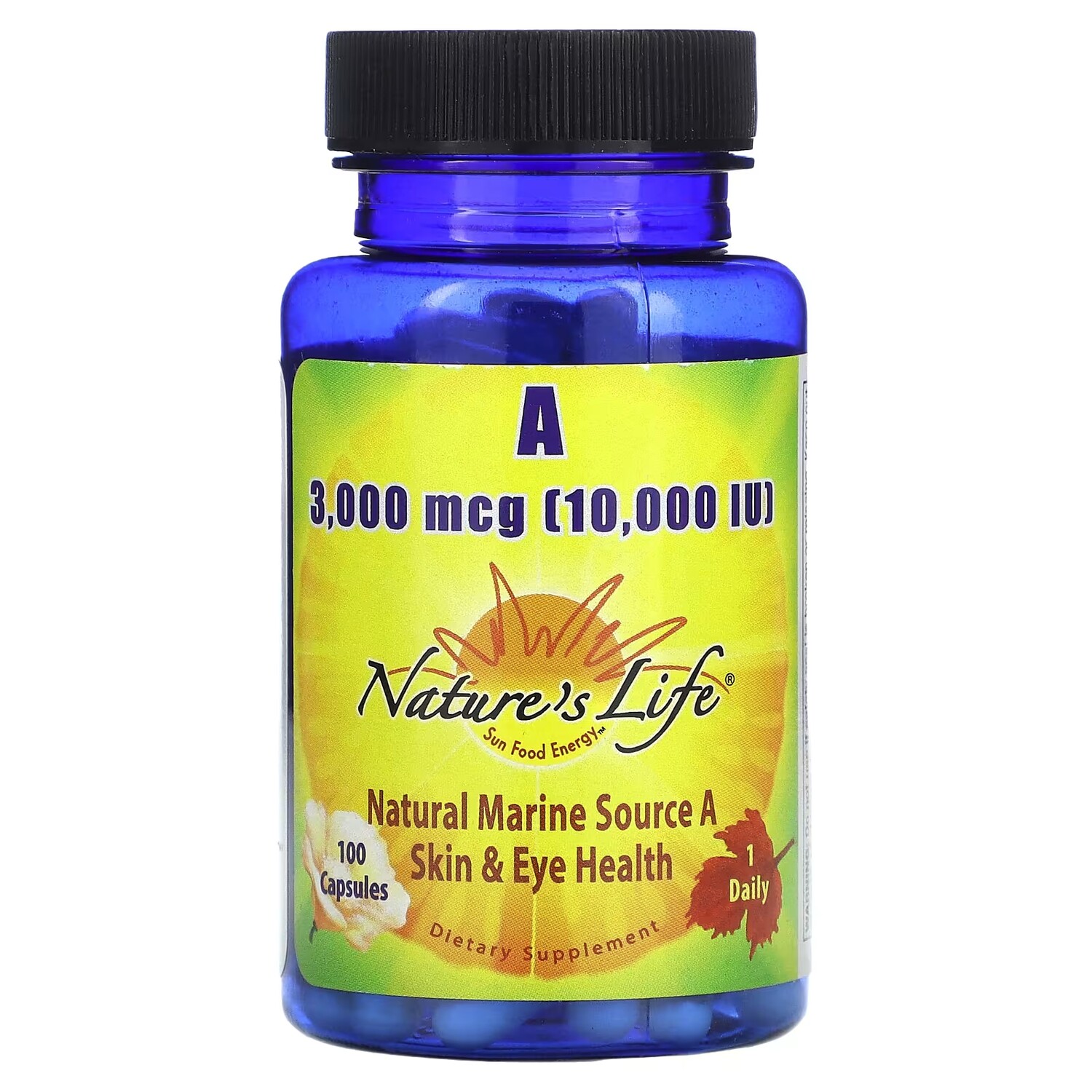 

Витамин A Nature's Life, 100 капсул