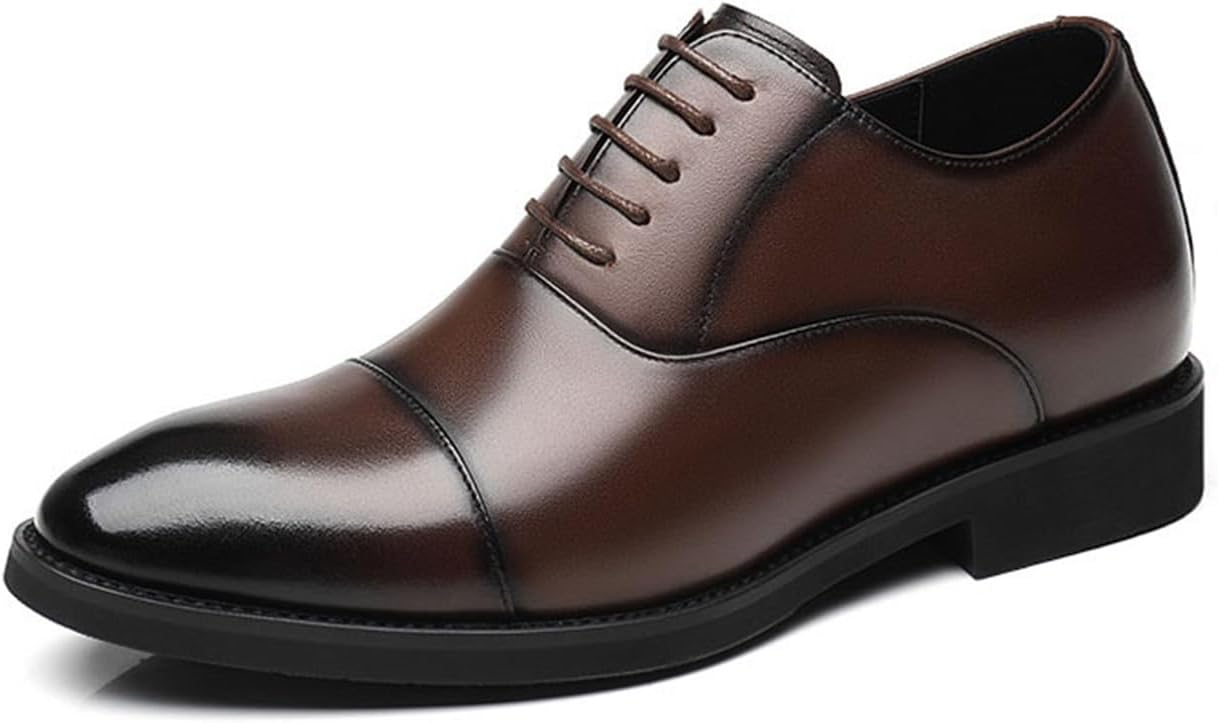 

Мужские туфли VIBLiSS с увеличением роста, стильные деловые оксфорды на шнуровке для мужчин, коричневый