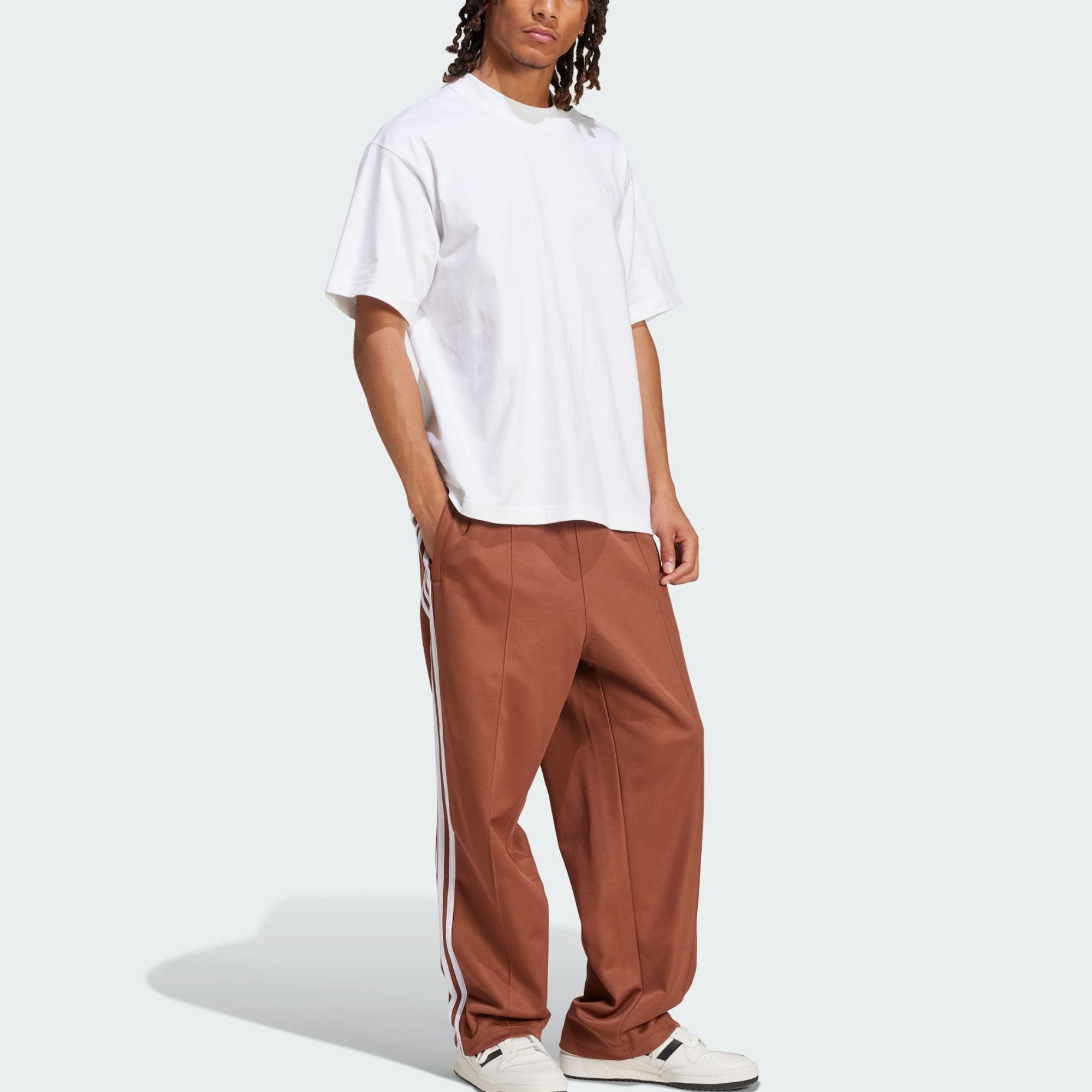Adicolor Baggy Fit Firebird Track Pants Adidas Originals, Тёмно-коричневый — фото 3