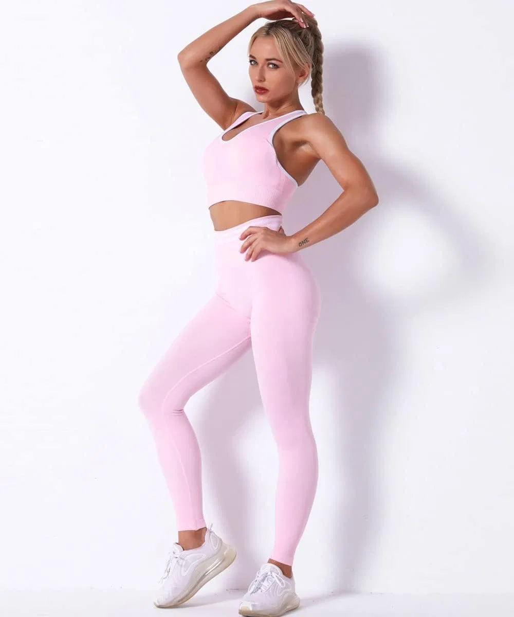 Спортивный костюм для йоги, женский, 2 предмета, Pink — фото 2