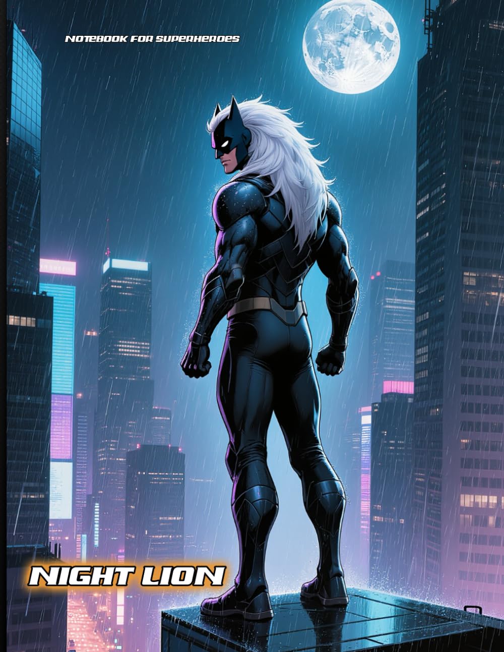 

Superhero Notebook - Code name: Night Lion: Notebook for Kids and Teenagers. Perfect for School, Homeschooling and Everyday Learning. 200 PAGES! (Independently published)