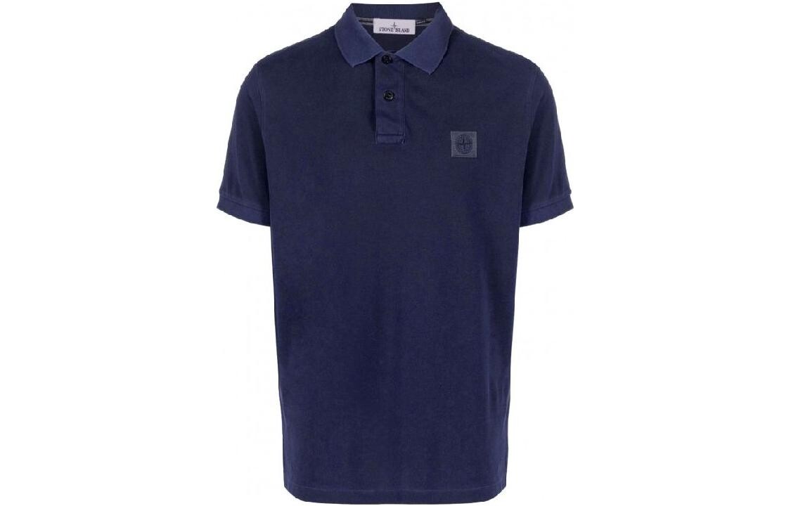 

Рубашка поло мужская темно-синяя Stone Island, темно-синий