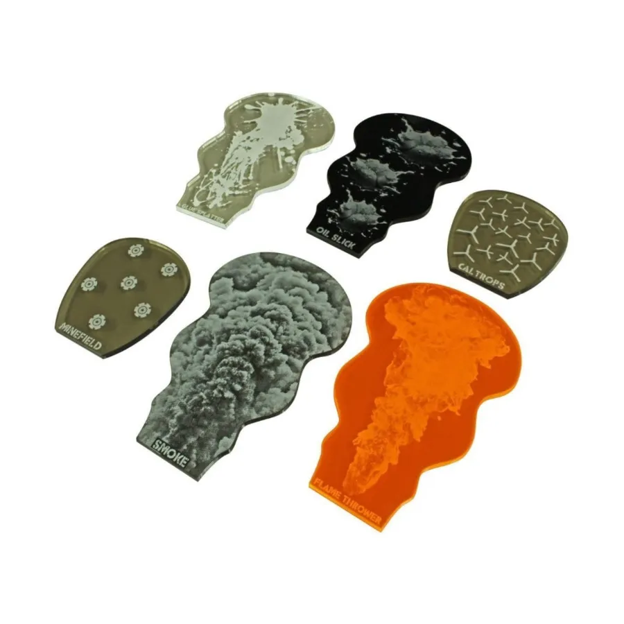 

Шаблоны эффектов оружия в игре Gaslands (6), Tokens & Game Pieces (Badger Games)