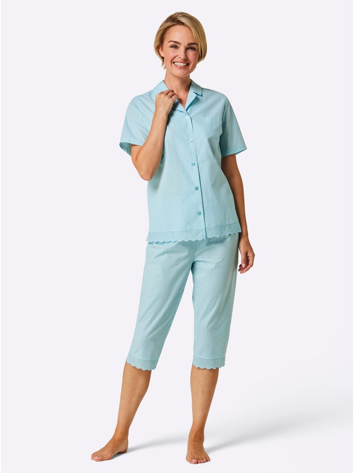 

WITT WEIDEN Пижама бирюзового и белого цвета