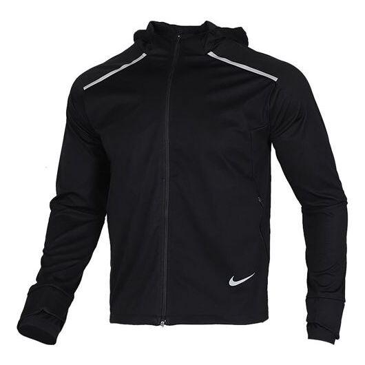 

Куртка Nike Shield Reflective Zipper Sports Hooded Jacket Black, черный