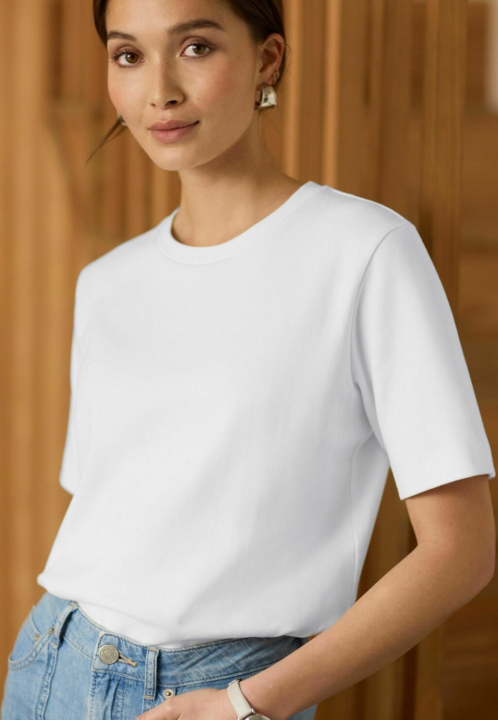 Базовая футболка Heavyweight Short Sleeve Crew Neck Next, белый — фото 2