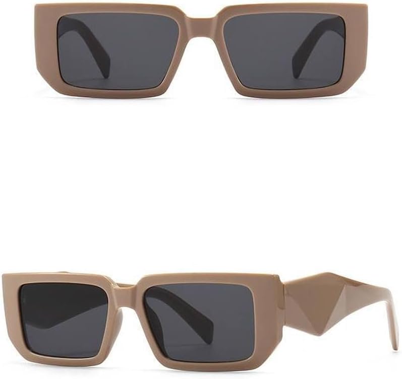 

Многоугольные квадратные солнцезащитные очки для мужчин, модные, роскошные, нестандартной формы, женские солнцезащитные очки, классические очки UV400 LVTFCO, Khaki Gray