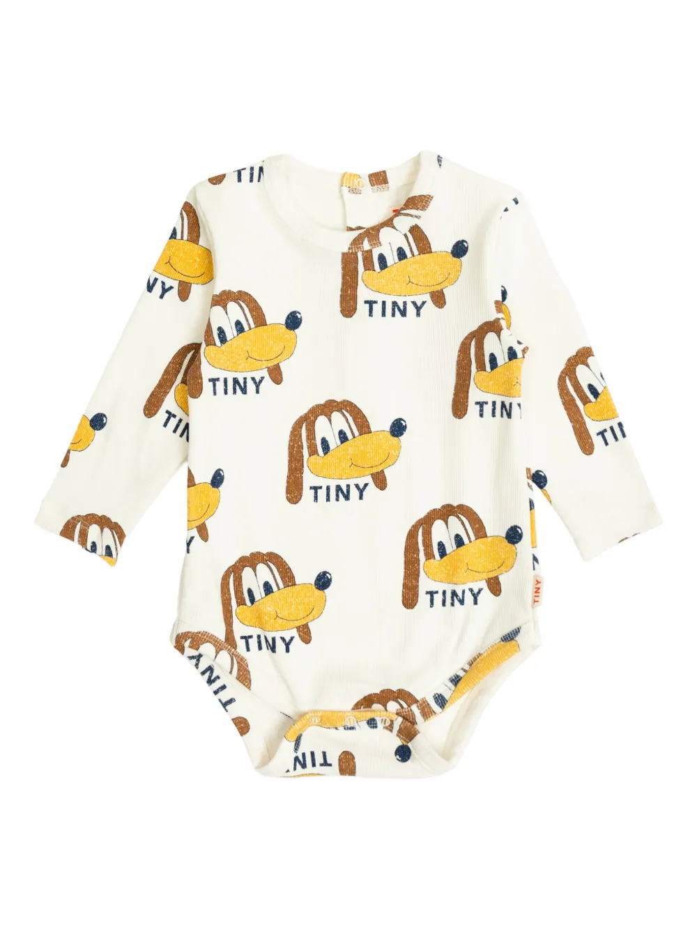 

Ребристый боди с принтом собак Tiny Cottons, белый