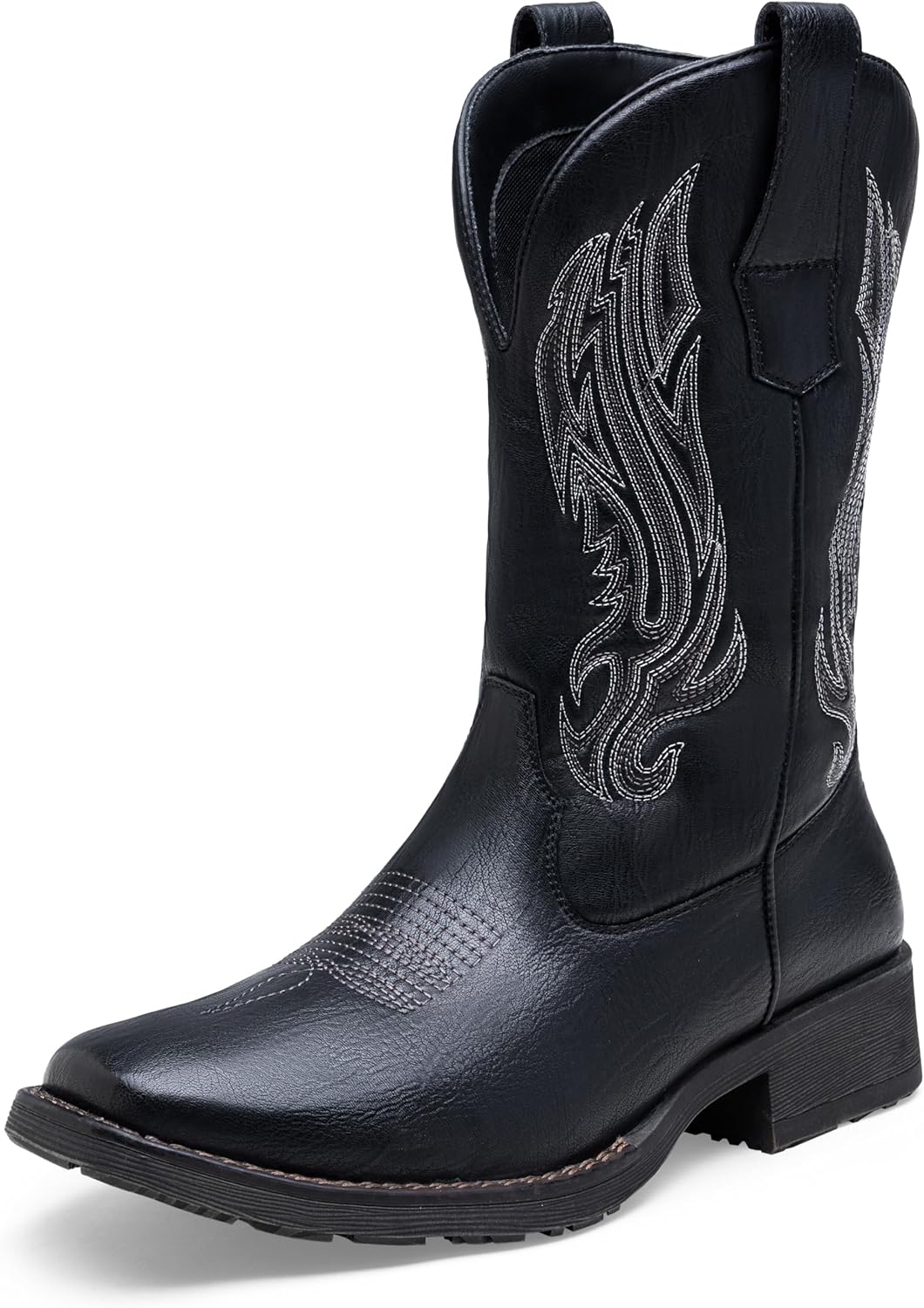 

Мужские ковбойские сапоги JOUSEN с вышивкой, мужские вестерн-сапоги, ретро с квадратным носком, мужские ботинки, ботас вакерас для мужчин, черный