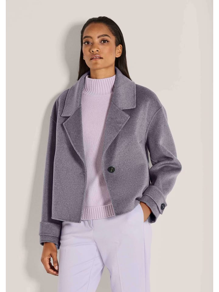 

MADELEINE Роскошная куртка из смеси шерсти и кашемира светло-аметистового/меланжевого цвета