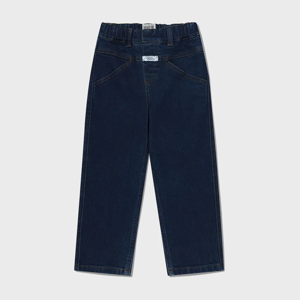 Детские джинсы X-Pocket Tapered, тёмно-синие, от Marithé Kids — фото 2