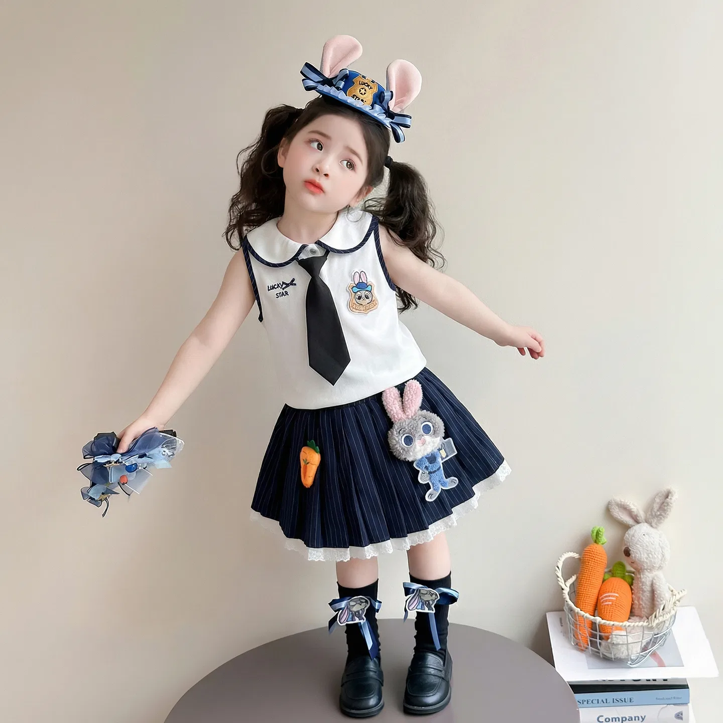 Платье детское с принтом Джуди Хопс Disney White & Blue — фото 4