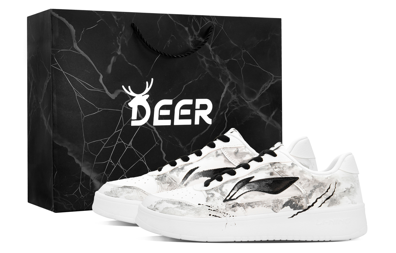 

Понтонные лодки амортизация устойчивость к истиранию покрытие low top скейтборд обувь мужская LINING, черный/белый