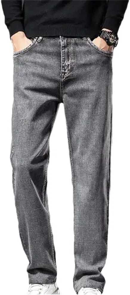 Джинсы прямые Men Denim Pants, серый