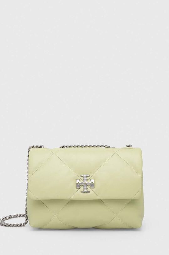 

Маленькая кожаная сумка Kira Diamond Quilt Tory Burch, зеленый
