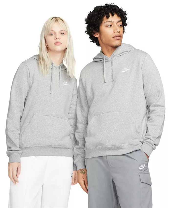 

Женский спортивный худи Club Fleece Pullover Nike, серый