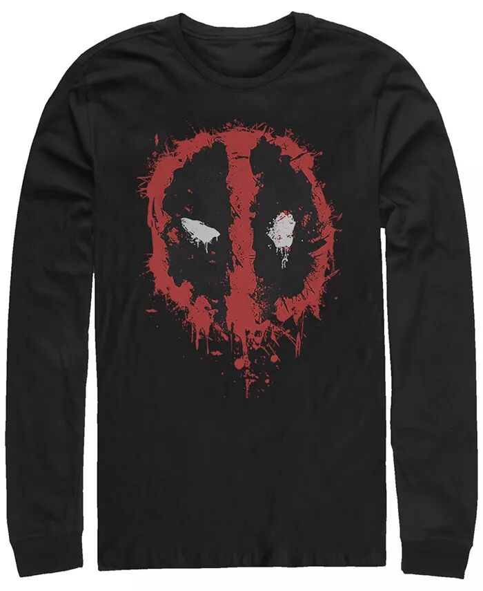 

Мужская футболка с длинным рукавом Deadpool Splatter Icon Fifth Sun, черный