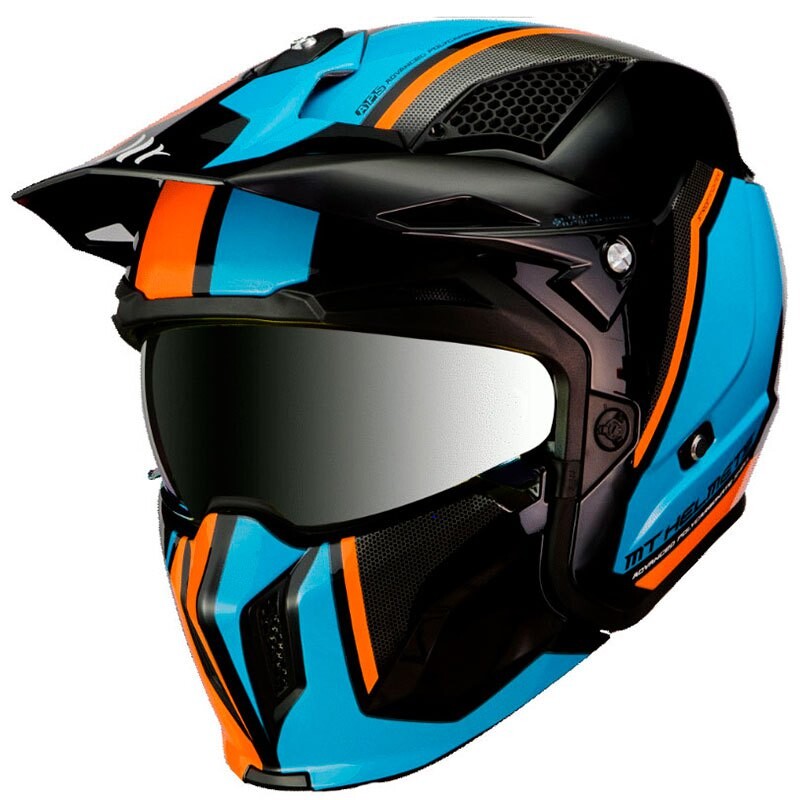 

Шлем полнолицевой MT Helmets Streetfighter SV Twin, синий