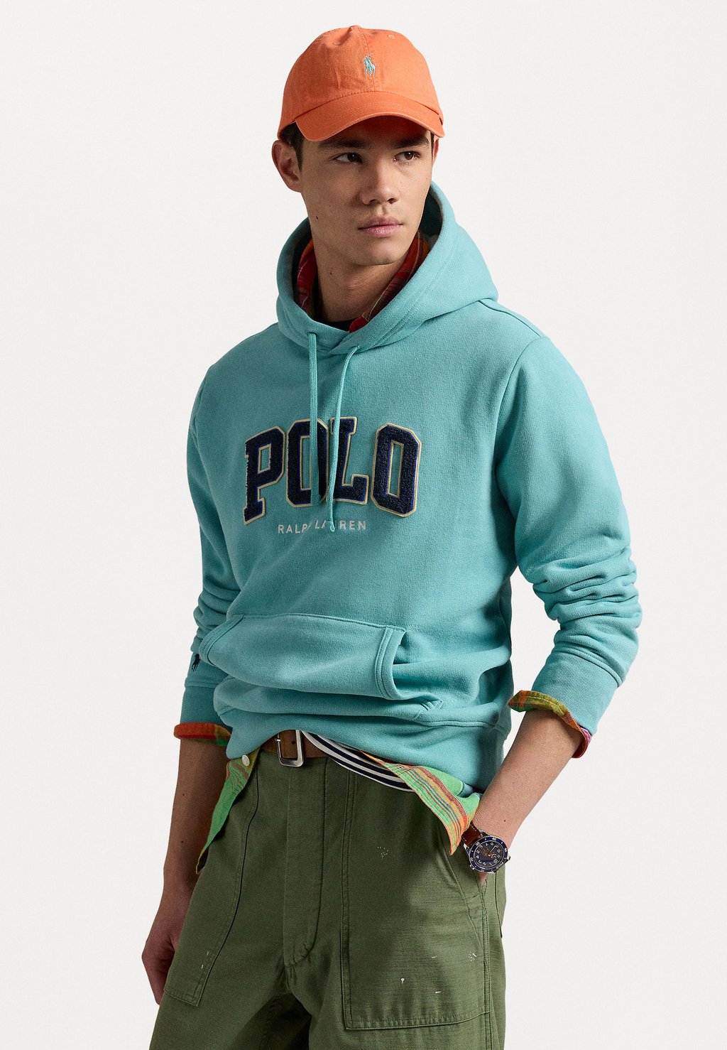 

Толстовка с капюшоном THE RL FLEECE LOGO HOODIE Polo Ralph Lauren, бирюзовый