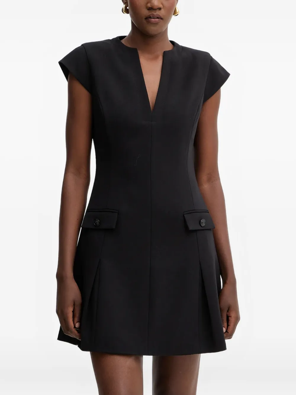 

Мини-платье с V-образным вырезом Guess Usa, черный