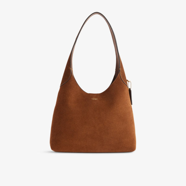 

Сумка Coach кожаная-замшевая через плечо, мультиколор