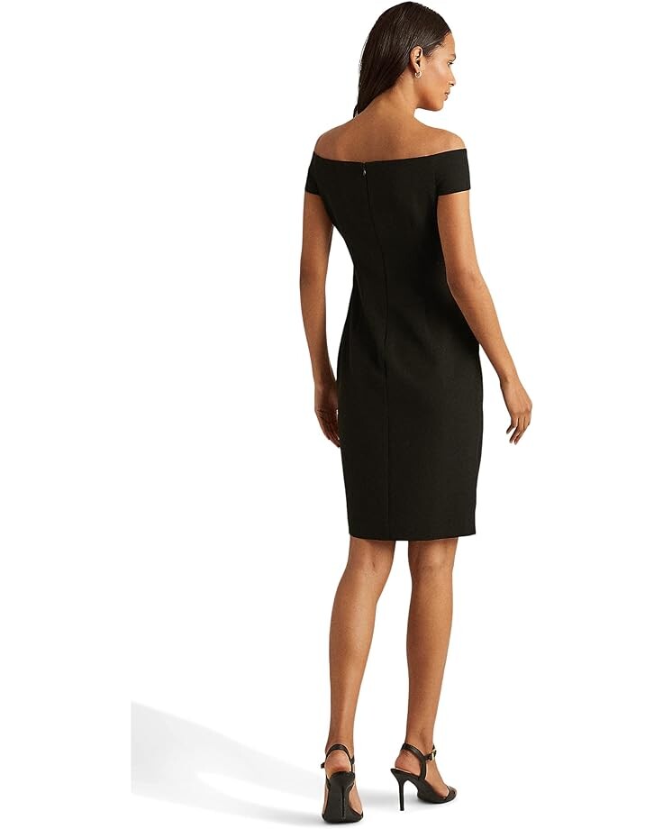 

Платье LAUREN Ralph Lauren Crepe Off-the-Shoulder Dress, черный