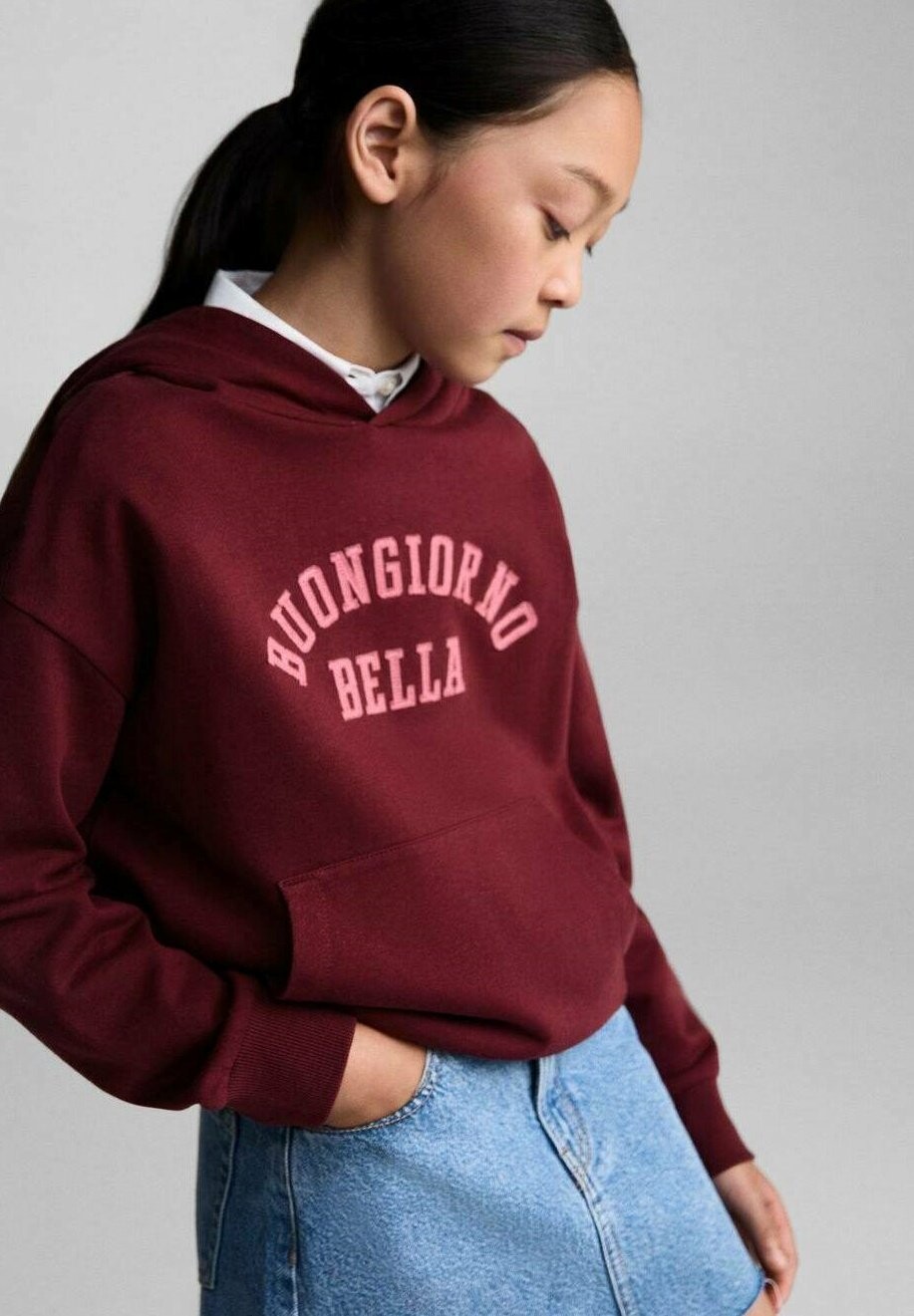 

Толстовка с капюшоном BELLA Mango Kids, Бордо