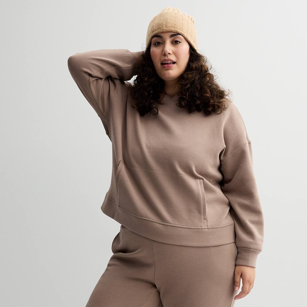 

Толстовка двойной вязки Tek Gear больших размеров, цвет Kalari Khaki