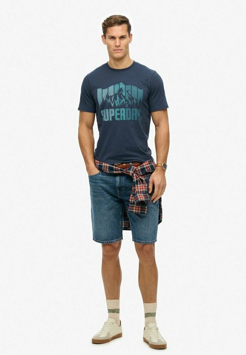 

Футболка с принтом MOUNTAIN RAINBOW Superdry, синий