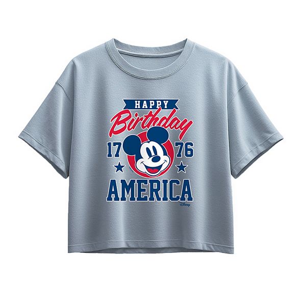 

Футболка Boxy для девочек 7-16 лет Happy Birthday America Disney