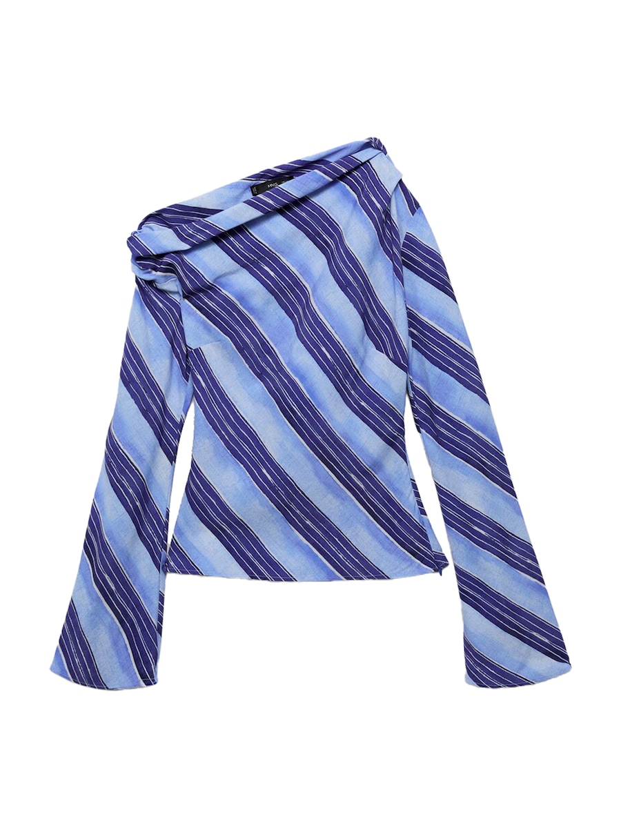 

Блуза MANGO CELESTE, индиго/лазурный/светло-голубой