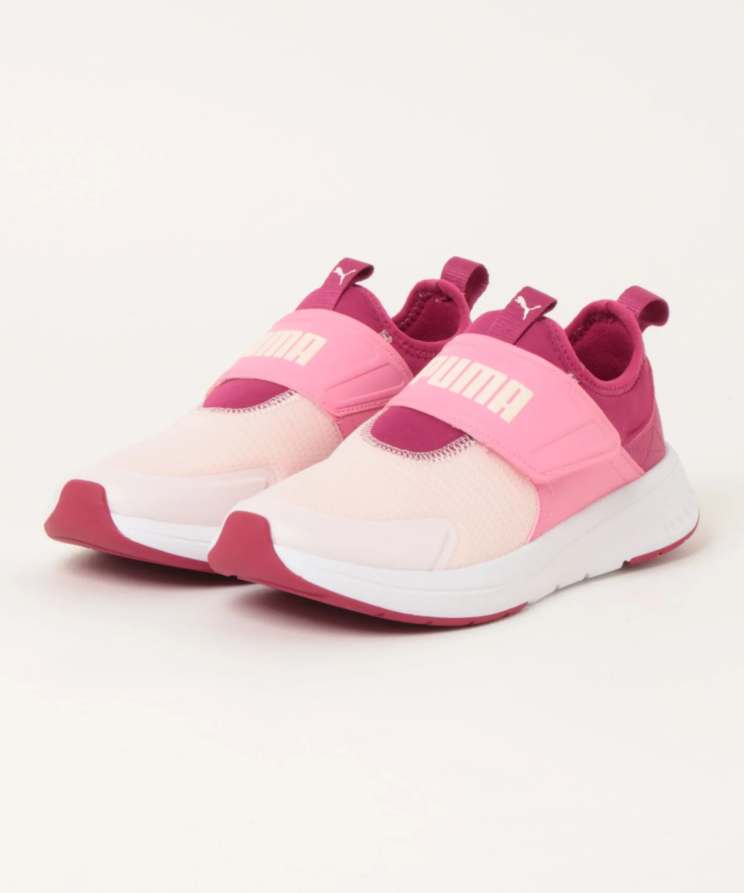Слипоны из синтетических материалов PUMA EVOLV SLIP-ON JR розовые