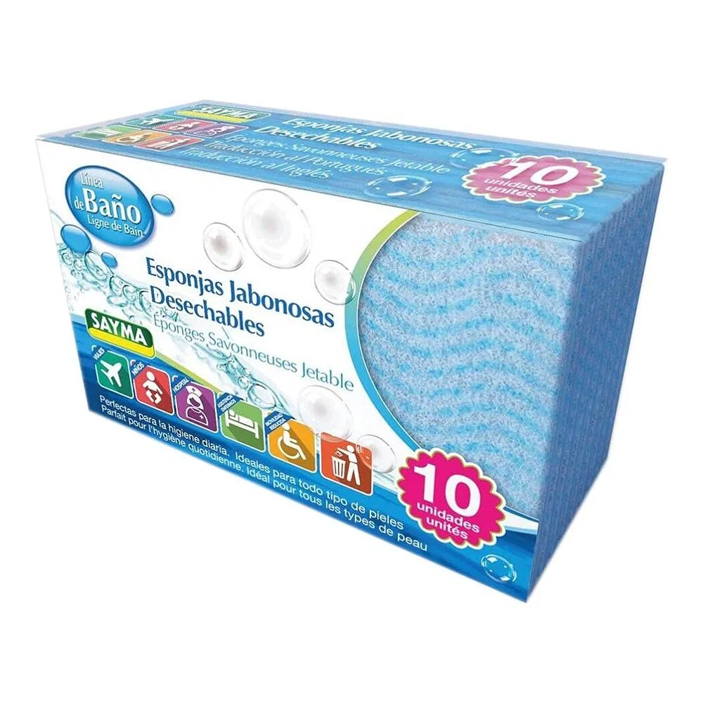 Одноразовые губки для тела Sayma, 10 шт. Sayma