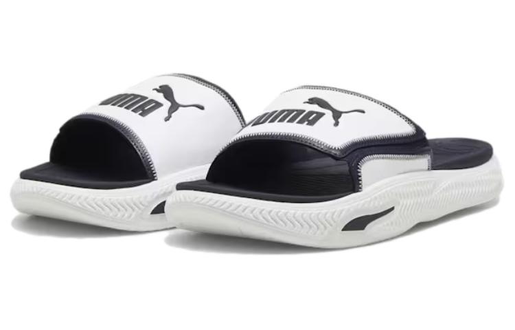 PUMA Софтрайд Про 24 В Слайды 'Белый Новый Нэви' - Чёрный Белый, цвет Black White — фото 3