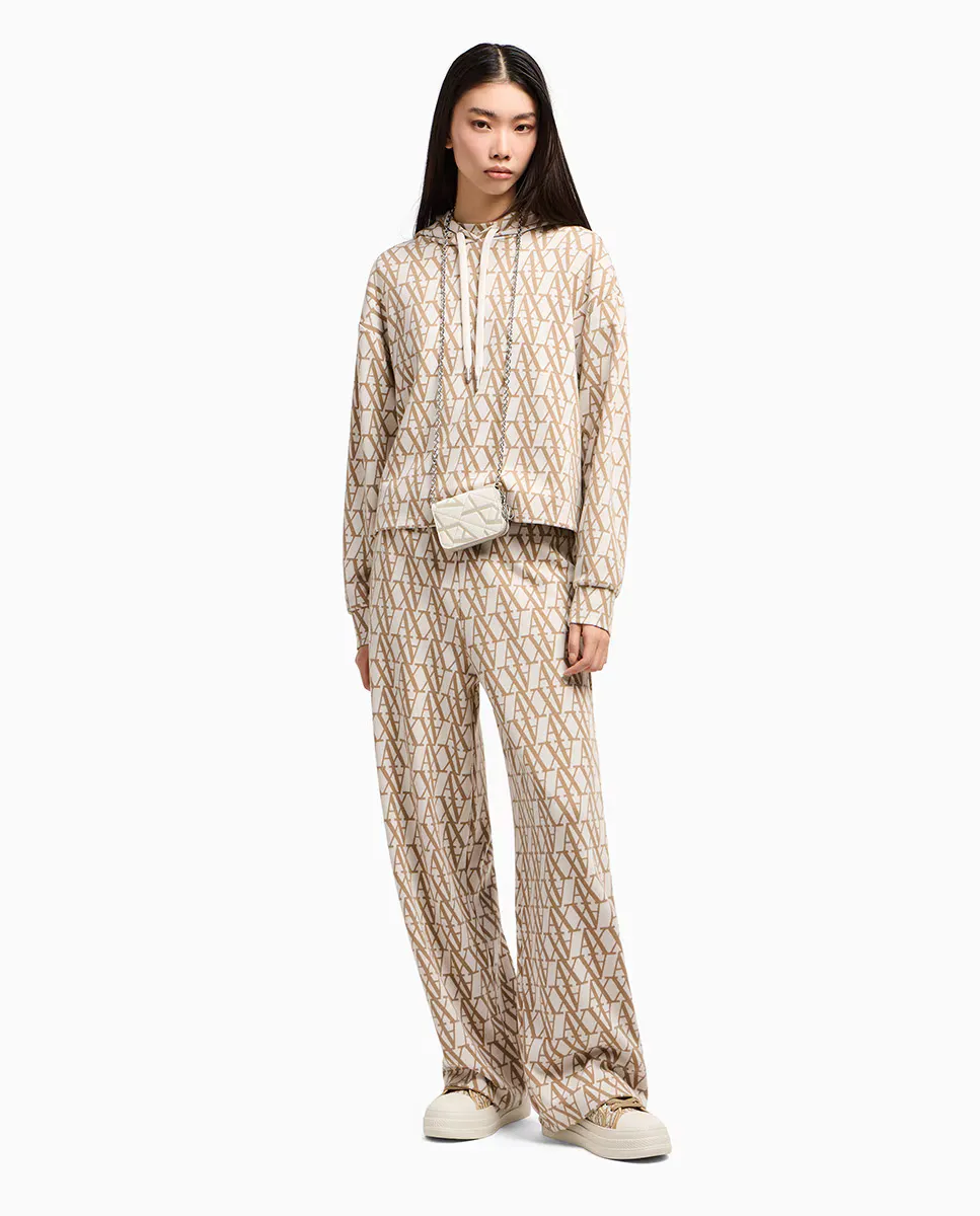 

Женские широкие плюшевые брюки Armani Exchange, цвет Cuero