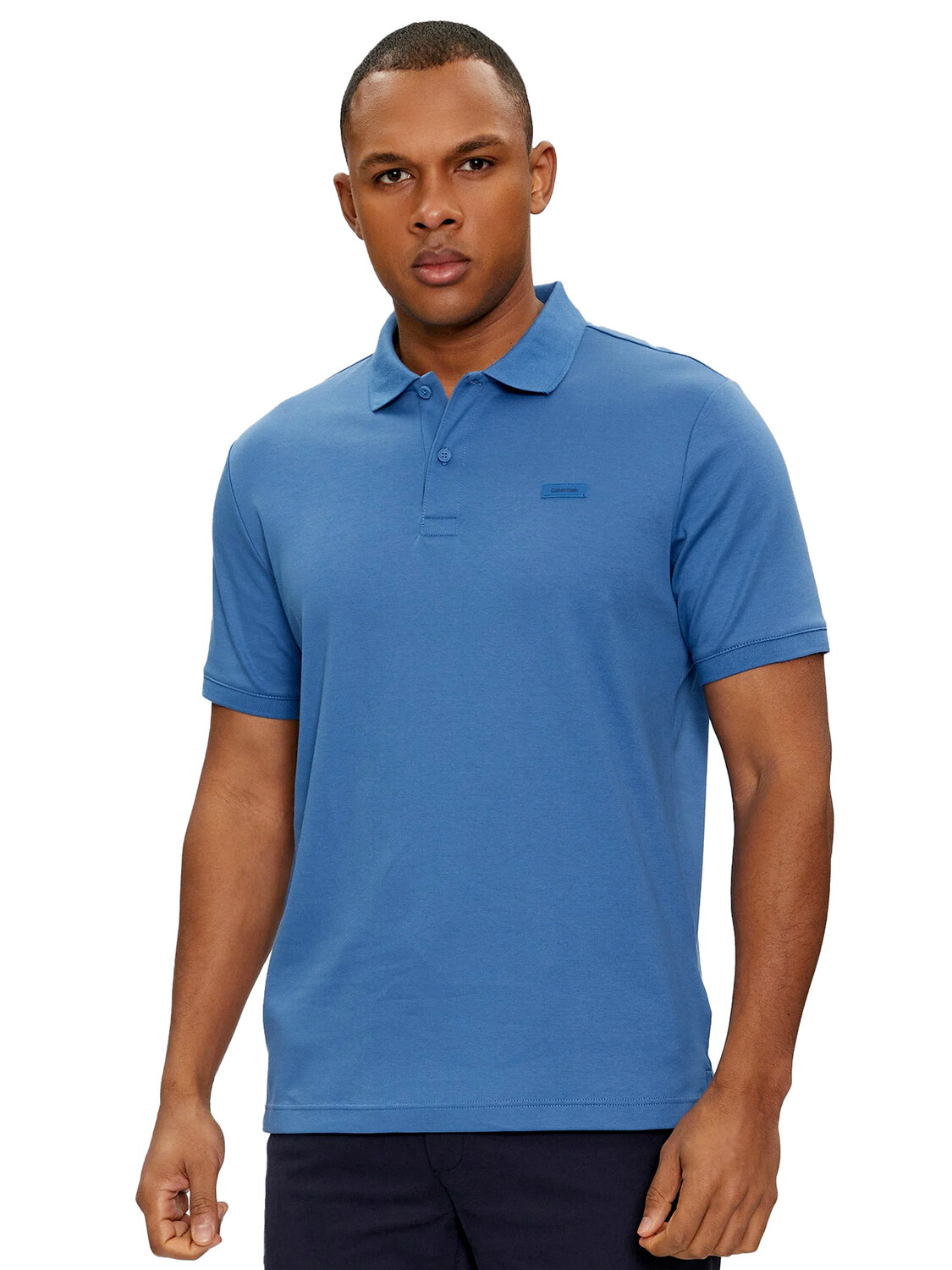 

Рубашка polo in cotone slim Calvin Klein, синий
