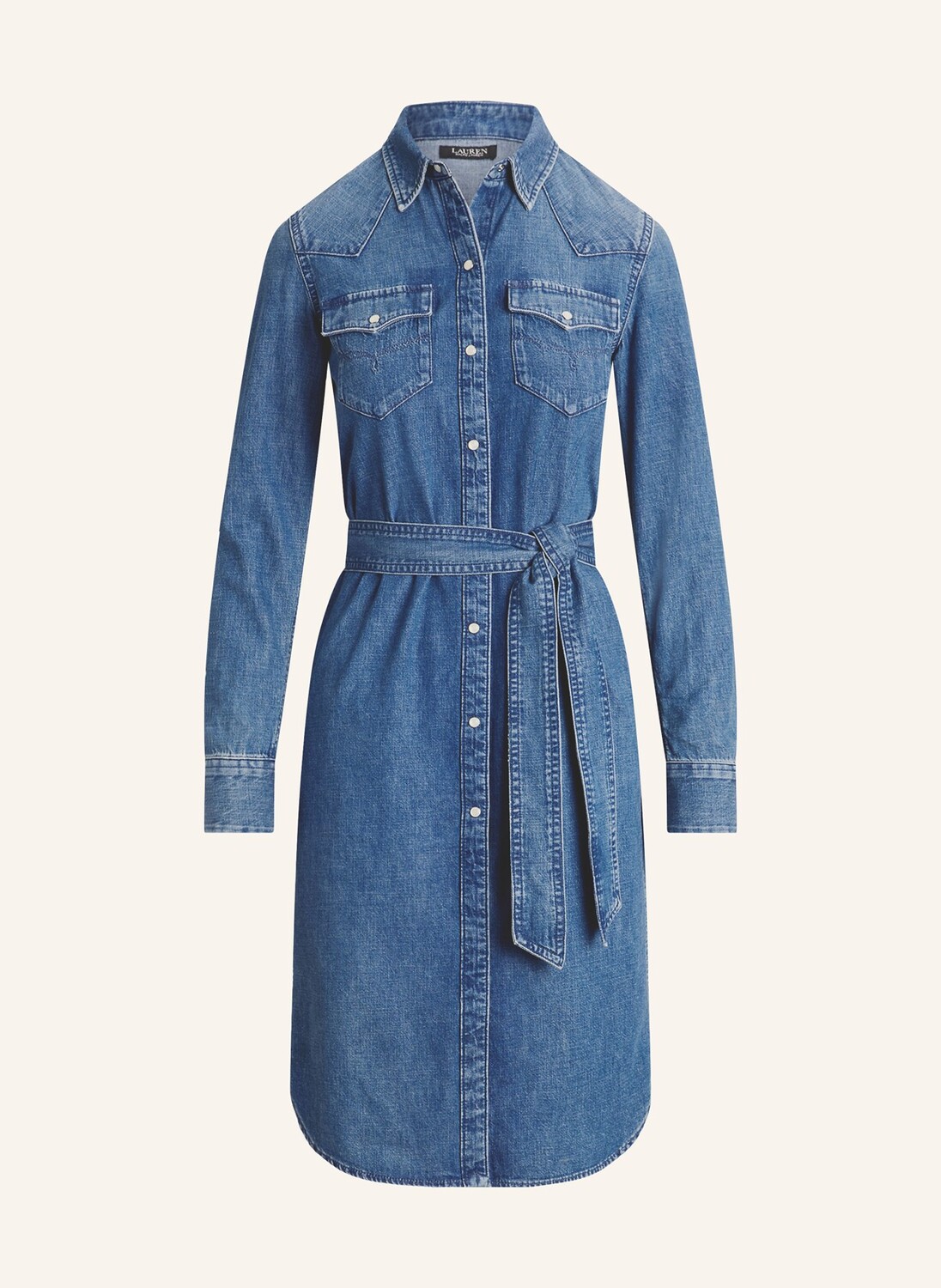 

Платье-Рубашка в джинсовом стиле Lauren Ralph Lauren, синий