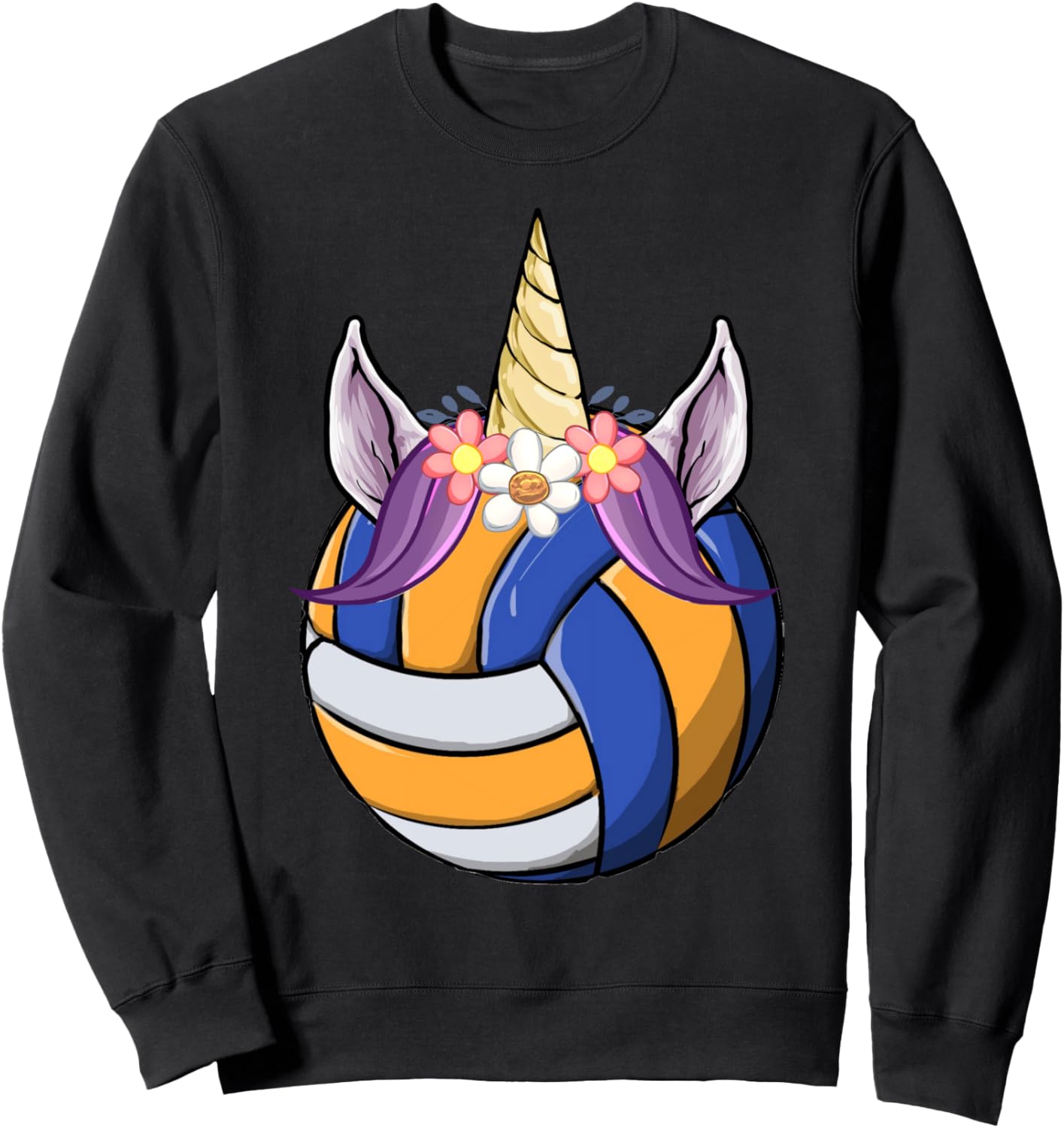 

Забавная толстовка с единорогом для девочек, посвященная волейболу Click Here For More Volleyball, черный