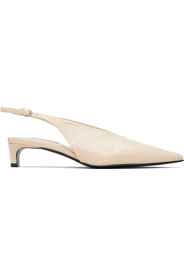 Jil Sander Туфли-Слингбэки Off-White