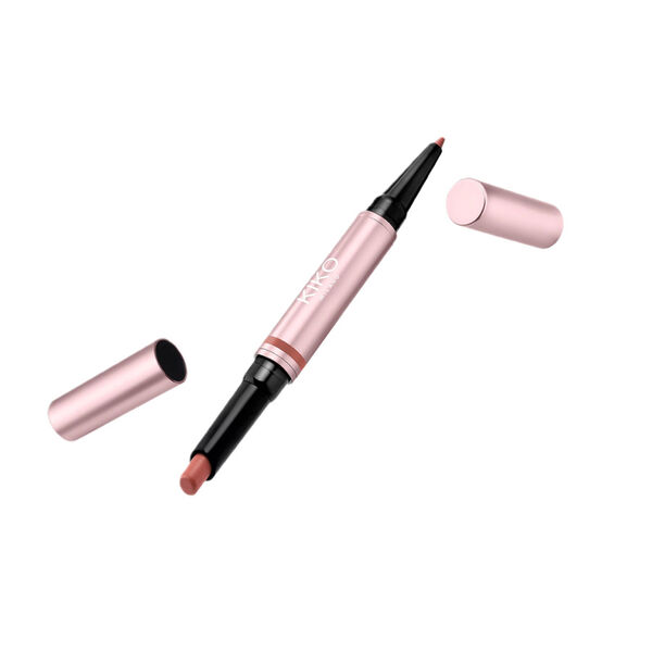 Помада и карандаш для губ с интенсивным сатиновым финишем 01 classic nude, 1 г Kiko Milano Days in bloom 2-in-1 vibrant lipstick&pencil — фото 4