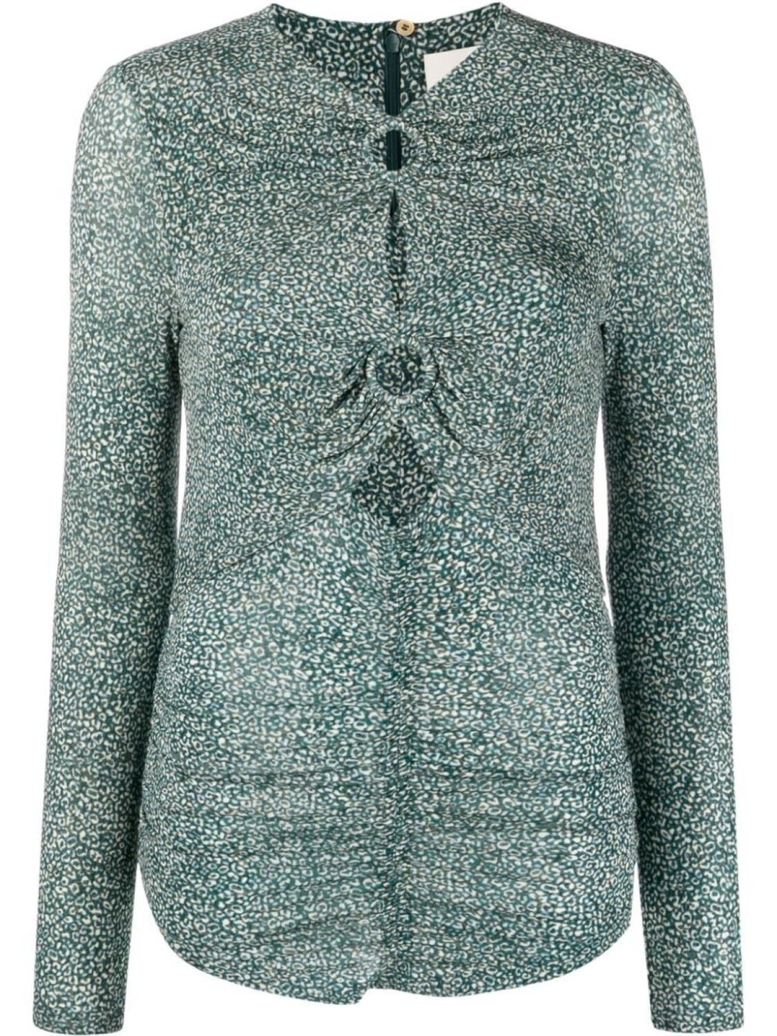 

ISABEL MARANT топ с анималистичным принтом и вырезами, синий