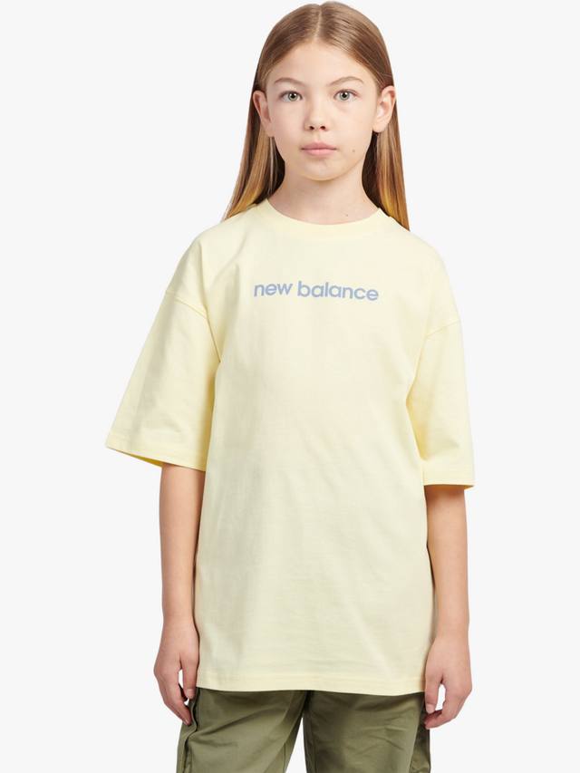 

Детская футболка с цветочным принтом New Balance, Parchment